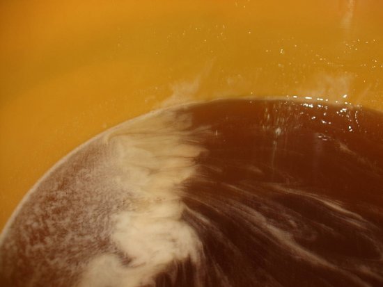 Schaum zusammengeschoben